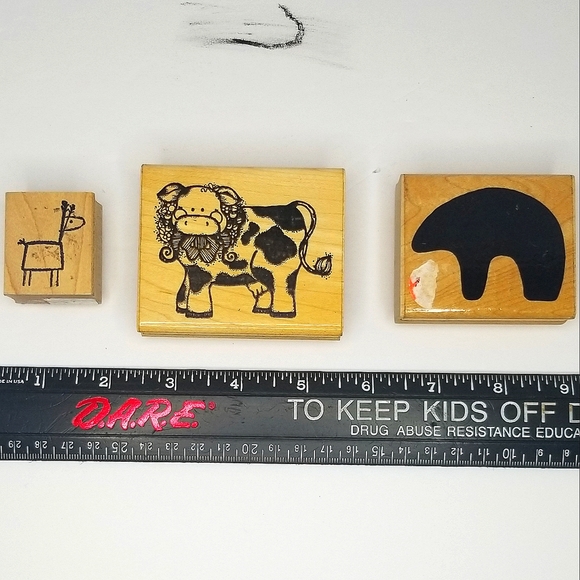 Insect/Bug and Animal Wooden Rubber Stamp Lot- Includes Nine Pieces - Picture 4 of 7